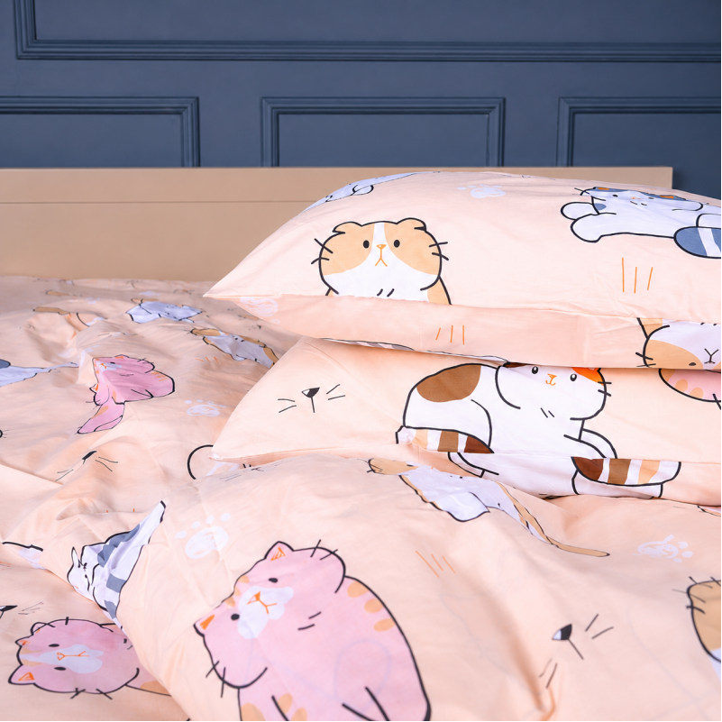 Комплект постільної білизни Бязь 17-0665 Cream Kittens - 1