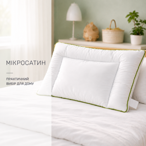 Подушка антиаллергенная Eco Line Малыш №804 EcoSilk микросатин (мягкая) - 3