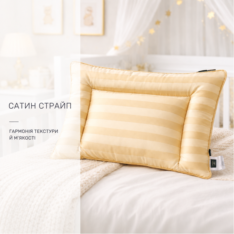 Антиаллергенная подушка "Carmela Малыш" №805 EcoSilk сатин-жаккард (мягкая) - 2