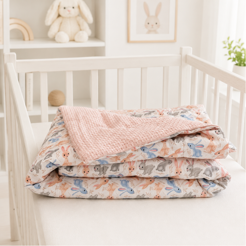 Детский плед №046 Poplin Waffle 07 Rabbits - 4