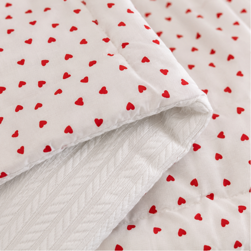 Детский плед №067 Premium Pique 01 Little hearts - 1