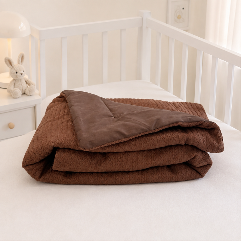 Детский плед №051 Premium Pique Brown - 4