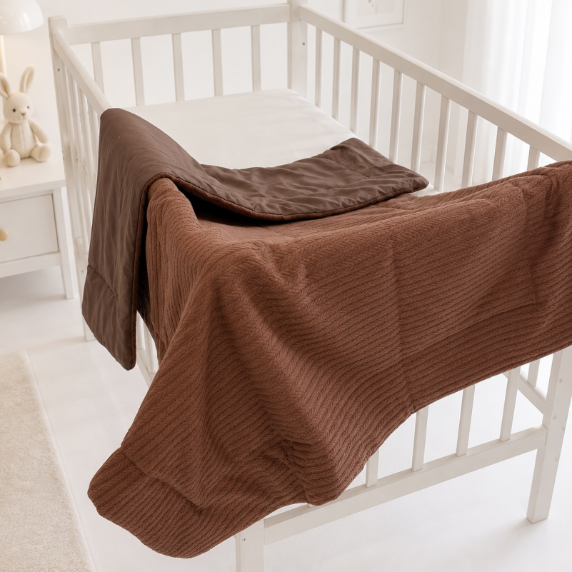 Детский плед №051 Premium Pique Brown