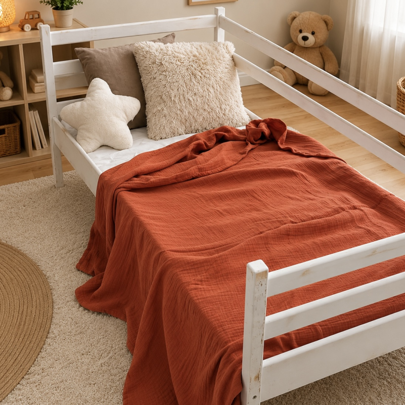 Детский плед №003 Pure Muslin Terracotta - 2