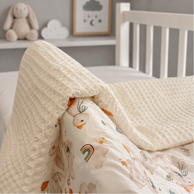 Детский плед №032 Silky Waffle 22-1419 Sleepy ducklings - 3
