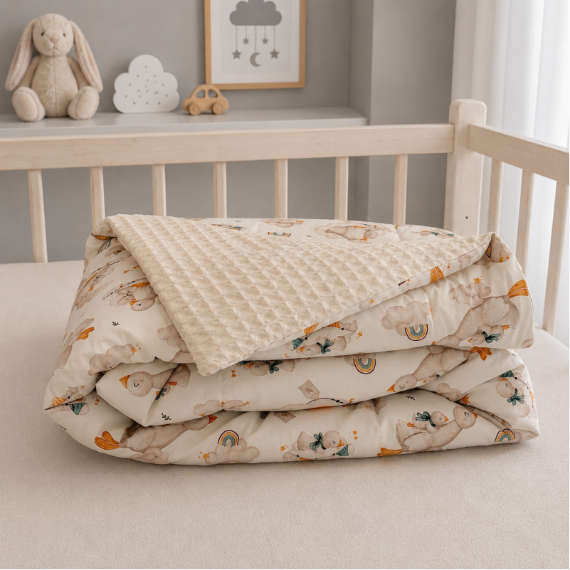 Детский плед №032 Silky Waffle 22-1419 Sleepy ducklings - 4