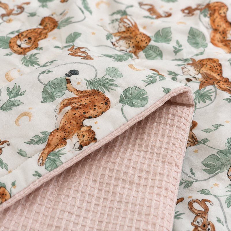 Детский плед №034 Silky Waffle 22-1420 Little Jungle Friends - 1