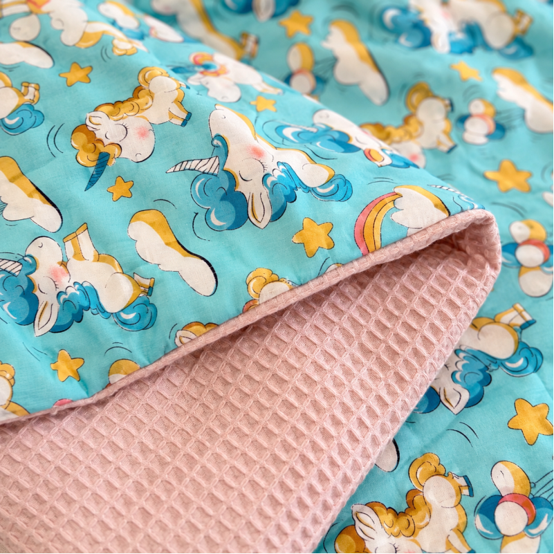 Детский плед №033 Silky Waffle 22-1421 Unicorn meanness - 1