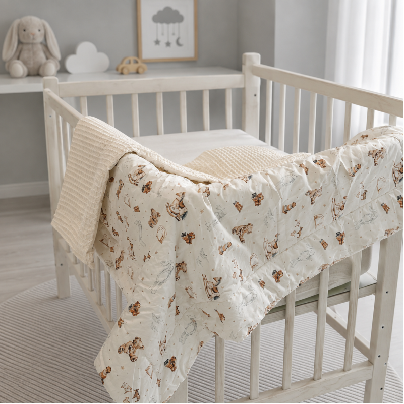 Детский плед №030 Silky Waffle 22-1422 Warm toys