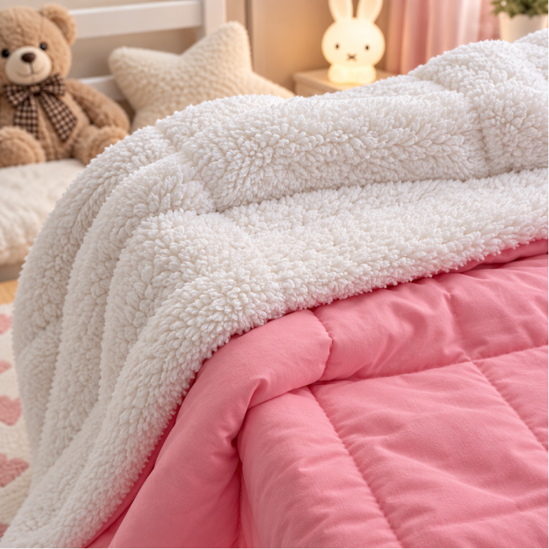 Детский плед №071 Teddy Flannel 008 Pink Фото - 9