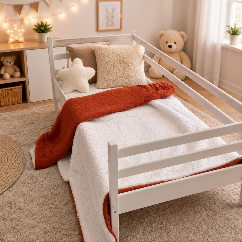 Детский плед №082 Teddy Muslin Terracotta Фото - 6