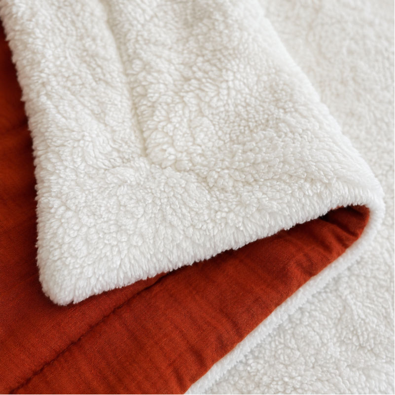 Детский плед №082 Teddy Muslin Terracotta - 1