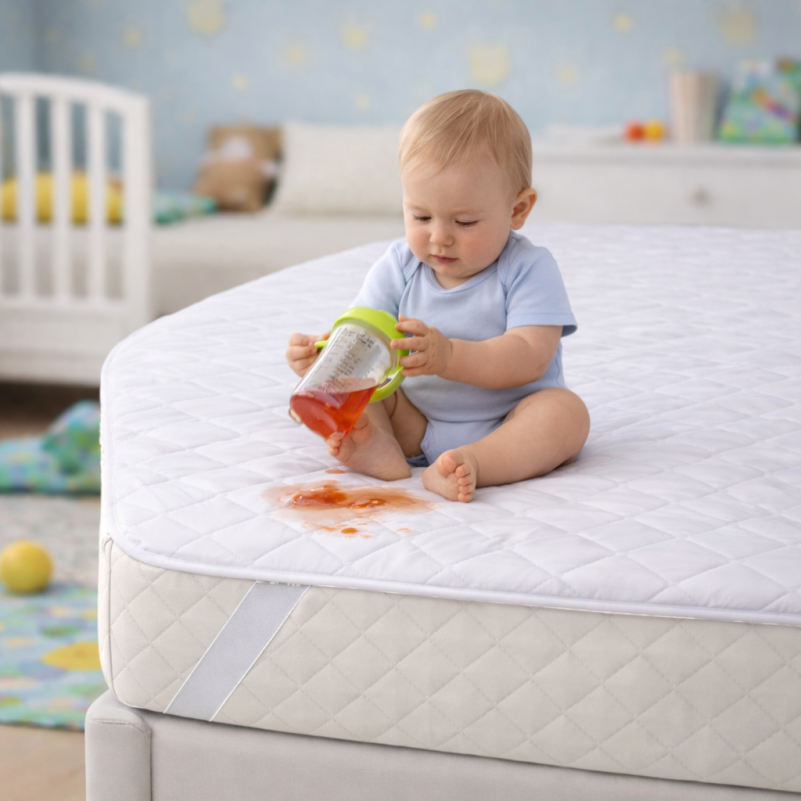 Наматрасник Kids Time №296 Silk  двусторонний (непромокаемый с резинкой по углам) - 3