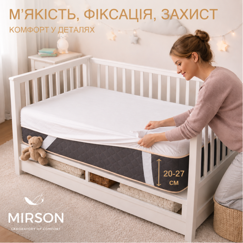 Наматрасник Kids Time № 980 Natural Line Стандарт Тенсель (Modal) (обычный с резинкой по углах)    - 2