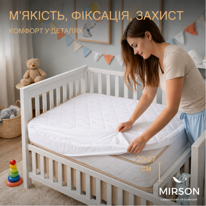 Наматрасник Kids Time № 981 Natural Line Стандарт Тенсель (Modal) (обычный с резинкой по периметру) - 1