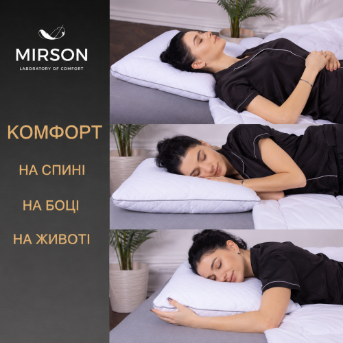Подушка ортопедична (стружка Memory) №4004 Steep Line Silver Women 59*43*10 см - 5