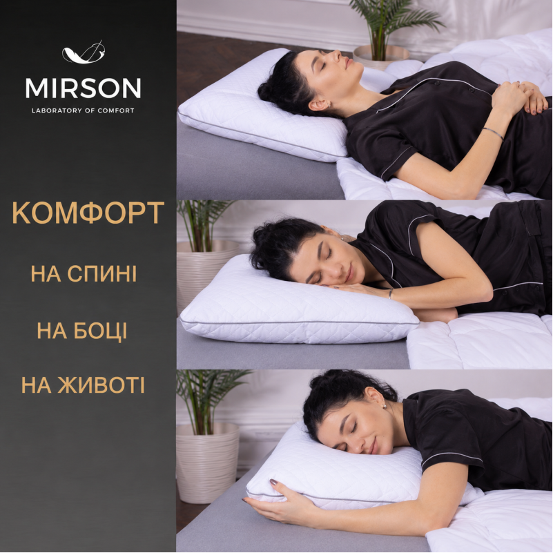 Подушка ортопедична (стружка Memory) №4004 Steep Line Silver Women 59*43*10 см - 4