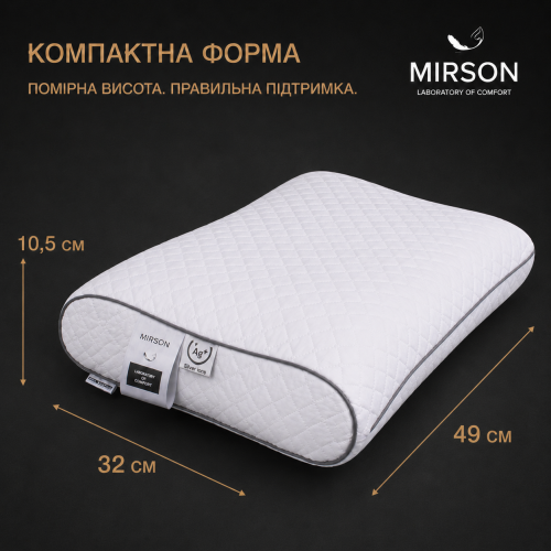 Подушка ортопедическая (стружка Memory) №4116 Steep Line Silver 49*32*10,5 см - 1
