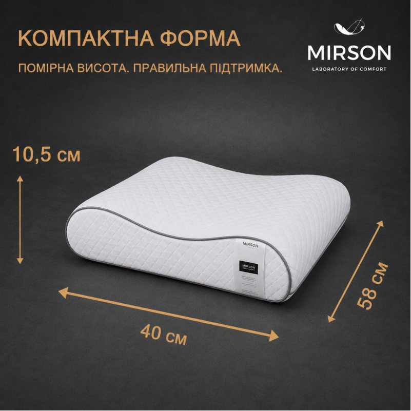 Подушка ортопедическая (стружка Memory) №4228 Steep Line Silver 58*40*10,5 см