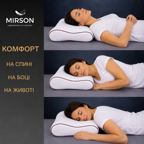 Подушка ортопедическая (стружка Memory) №4229 Steep Line Jojo 58*40*10,5 см - 5