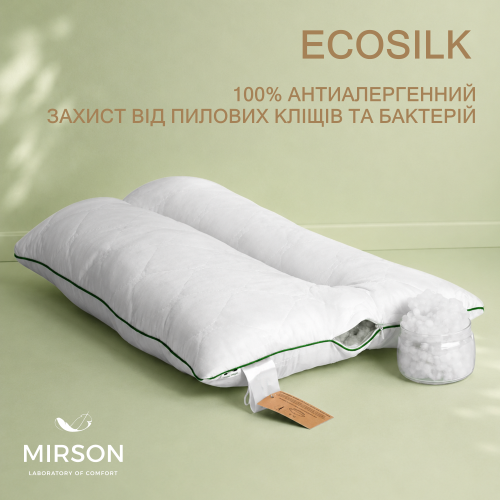 Подушка ортопедическая Premium Eco Aloe Vera №147 EcoSilk микросатин - 5