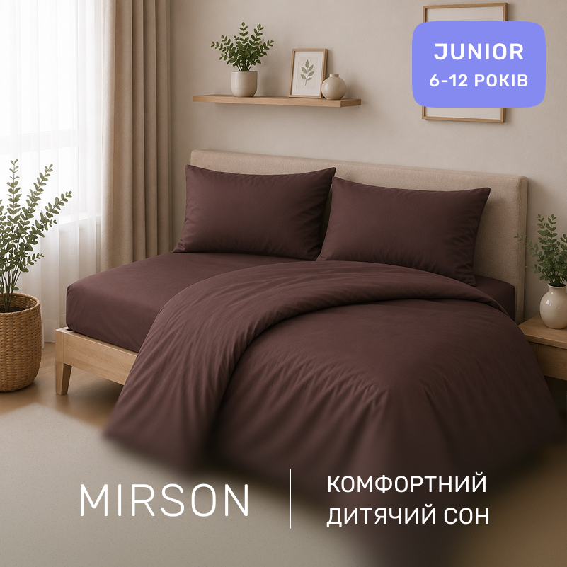 Комплект постельного белья JUNIOR Satin Premium 0210 Cacao Active - 3