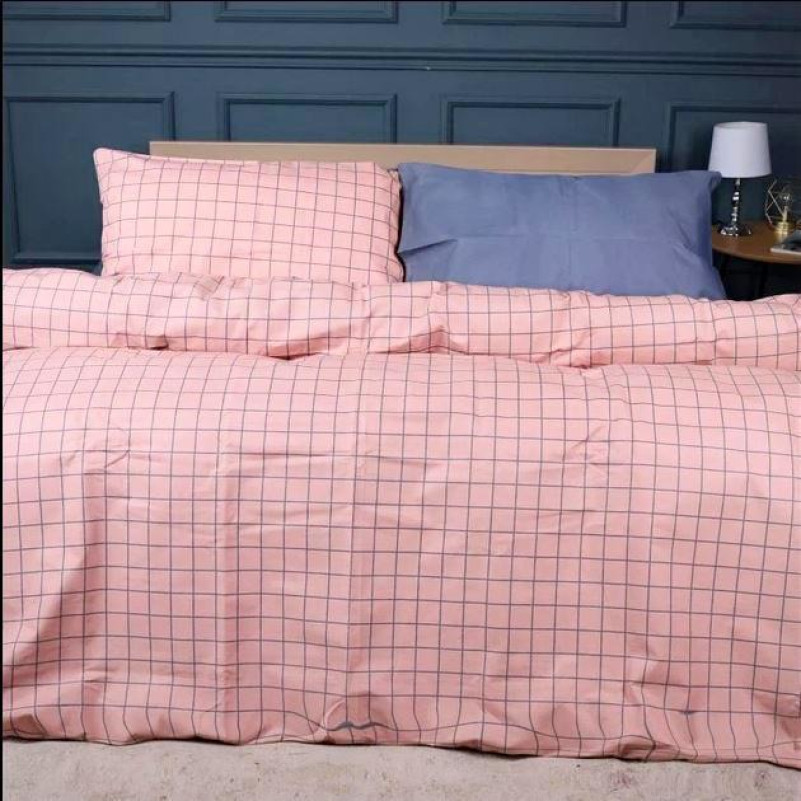 Комплект постільної білизни Ranforce Elite 17-0731 Pink & Gray Plaid