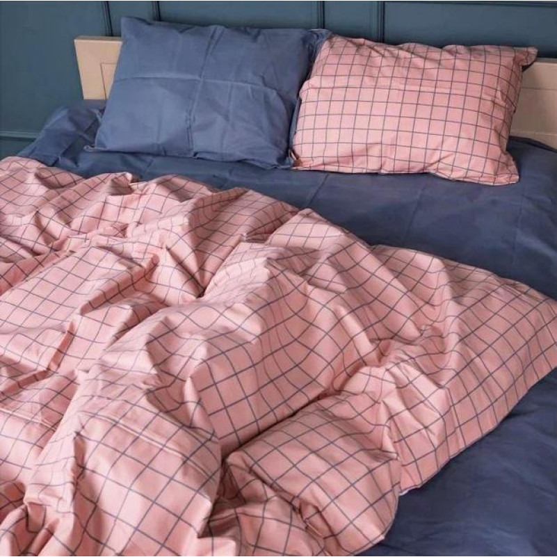 Комплект постельного белья Бязь 17-0731 Pink & Gray Plaid