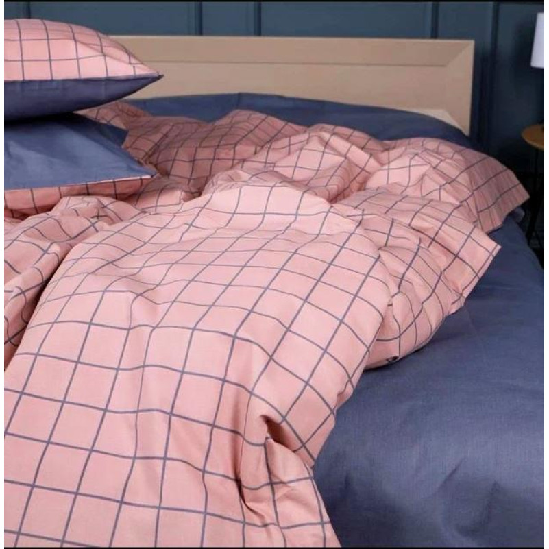 Комплект постельного белья Бязь 17-0731 Pink & Gray Plaid - 3