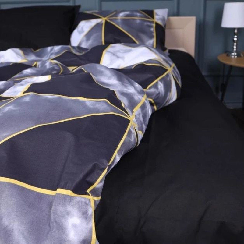 Простирадло Бязь 17-0734 Black Marble Mosaic - 2