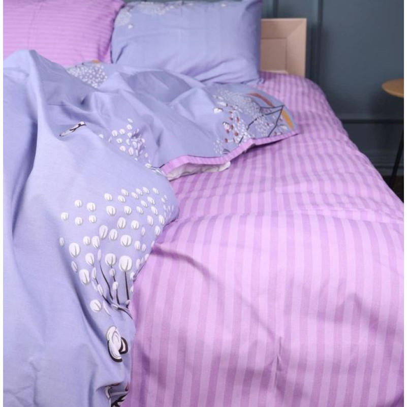 Комплект постельного белья Ranforce Elite 17-0760 Violet blossoms - 3
