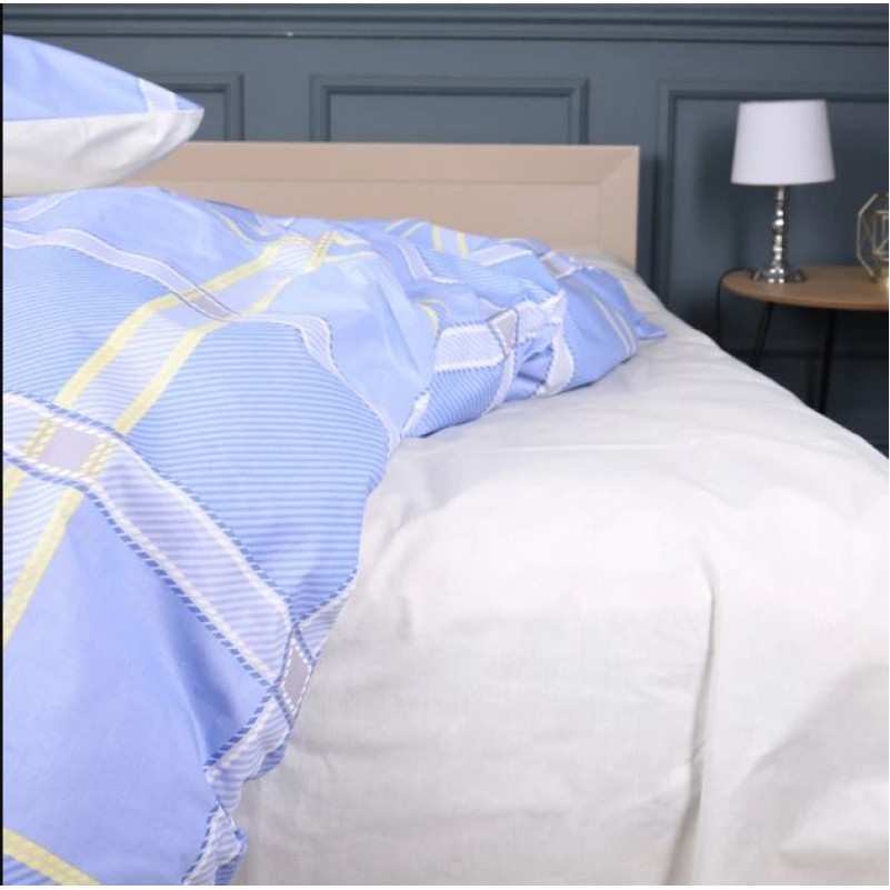 Простирадло Бязь 17-0766 Checkered blue