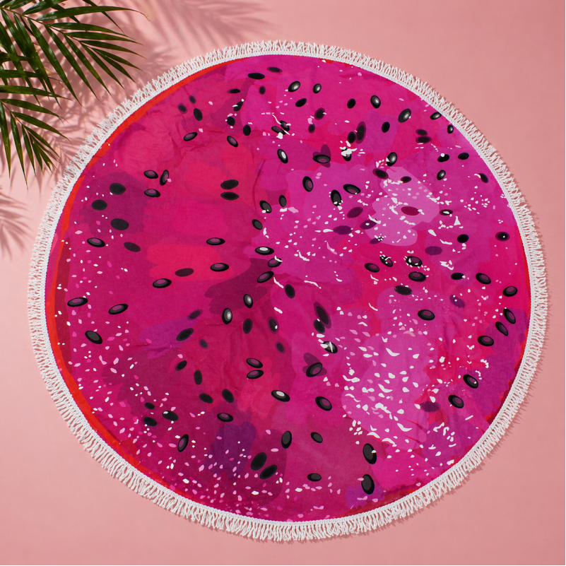 Пляжное полотенце №5079 Summer Time Dragon fruit