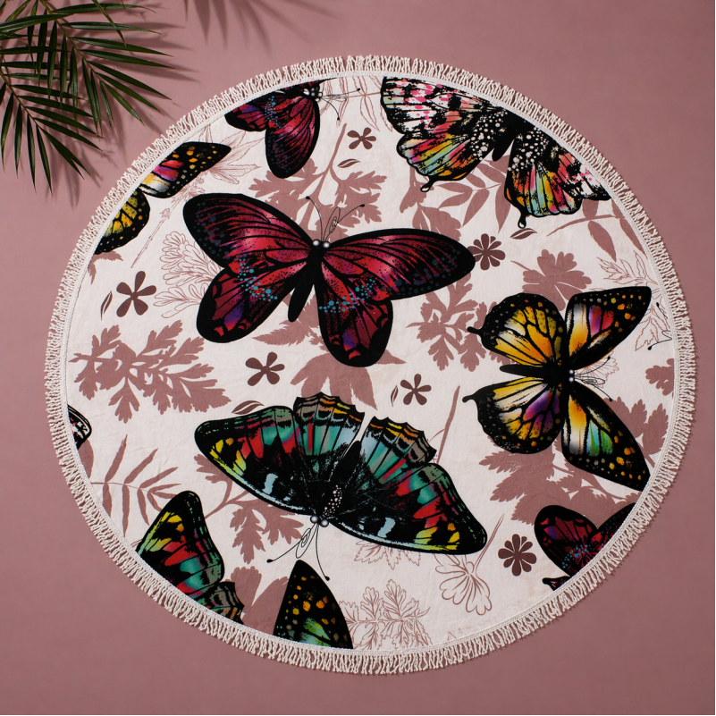 Пляжное полотенце №5081 Summer Time Butterflies