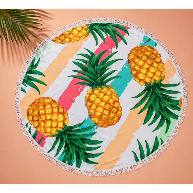 Пляжное полотенце №5060 Summer Time Pineapple