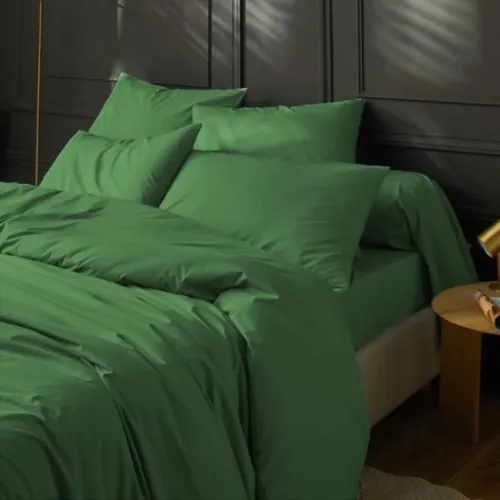 Комплект постільної білизни №16-0237 Foliage Microfiber Premium Однотонний - 3