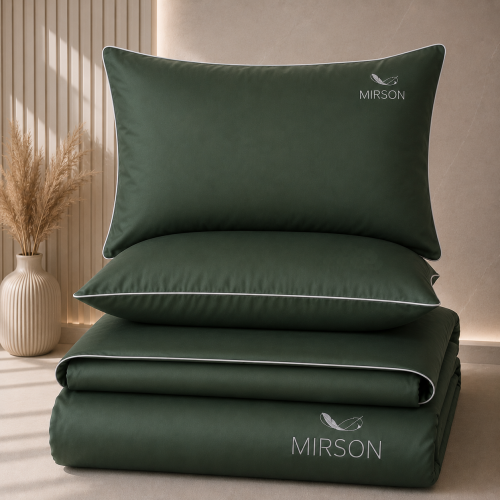 Комплект постільної білизни Сатин 0844 Green Olive Corner