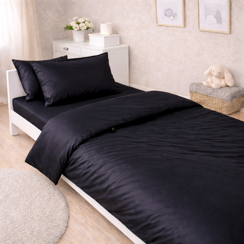 Комплект постельного белья Сатин JUNIOR 0055 Black Pearl