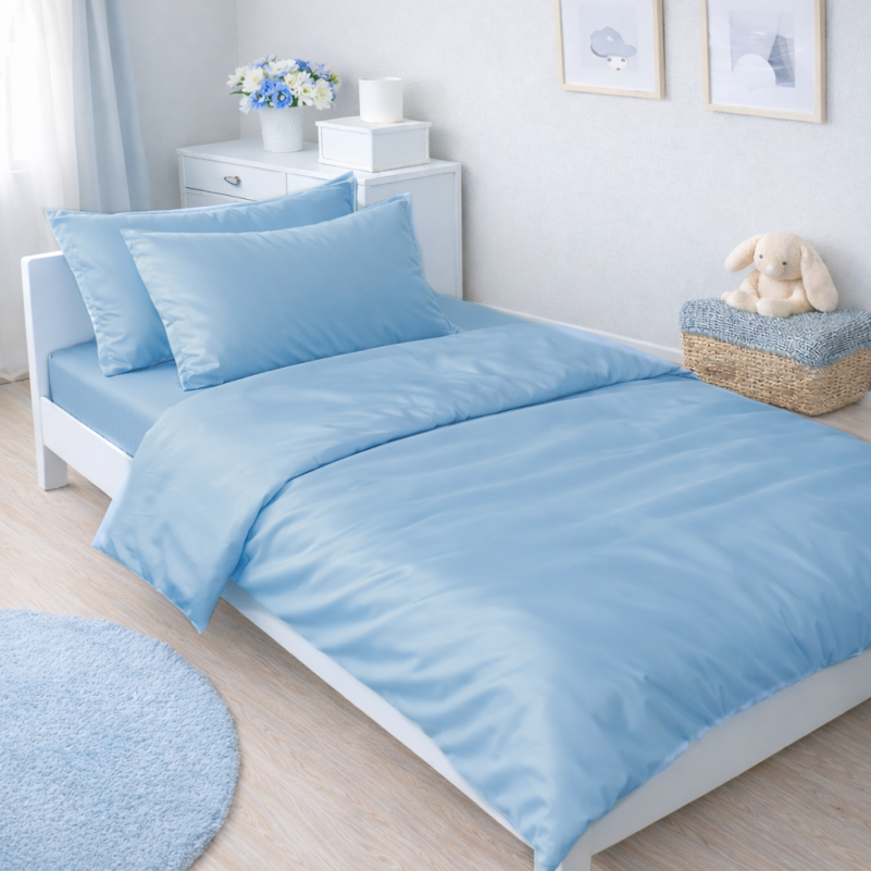 Комплект постельного белья Сатин JUNIOR 0845 Blue Wave