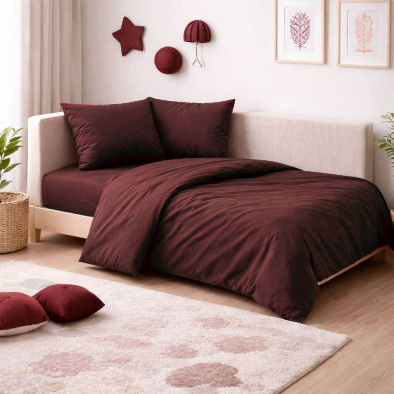 Комплект постельного белья Сатин JUNIOR Satin Light Pro 10-021 Brick red