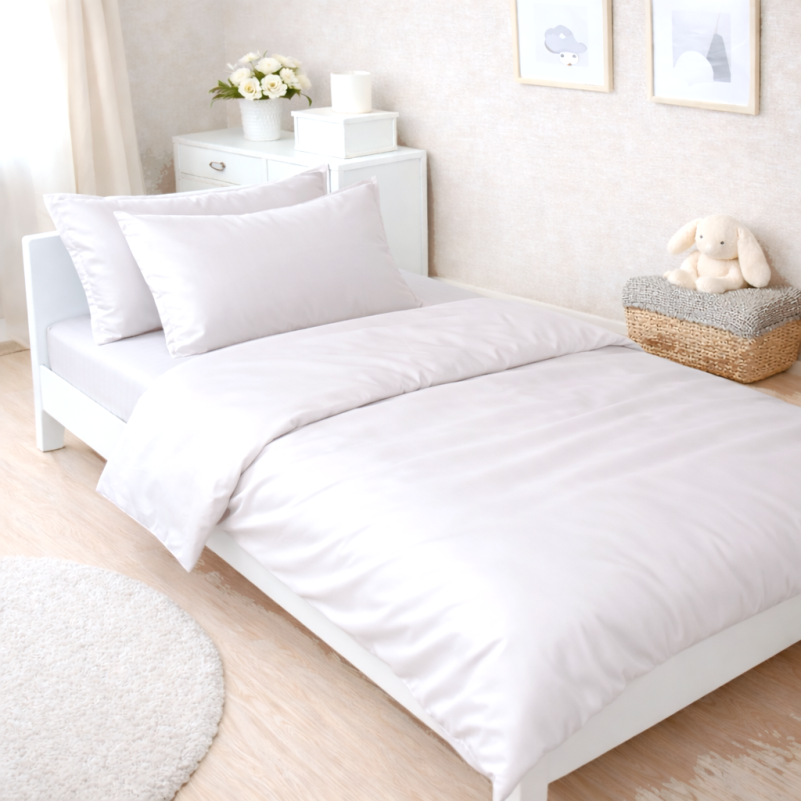 Комплект постельного белья Сатин JUNIOR 0001 Moko White