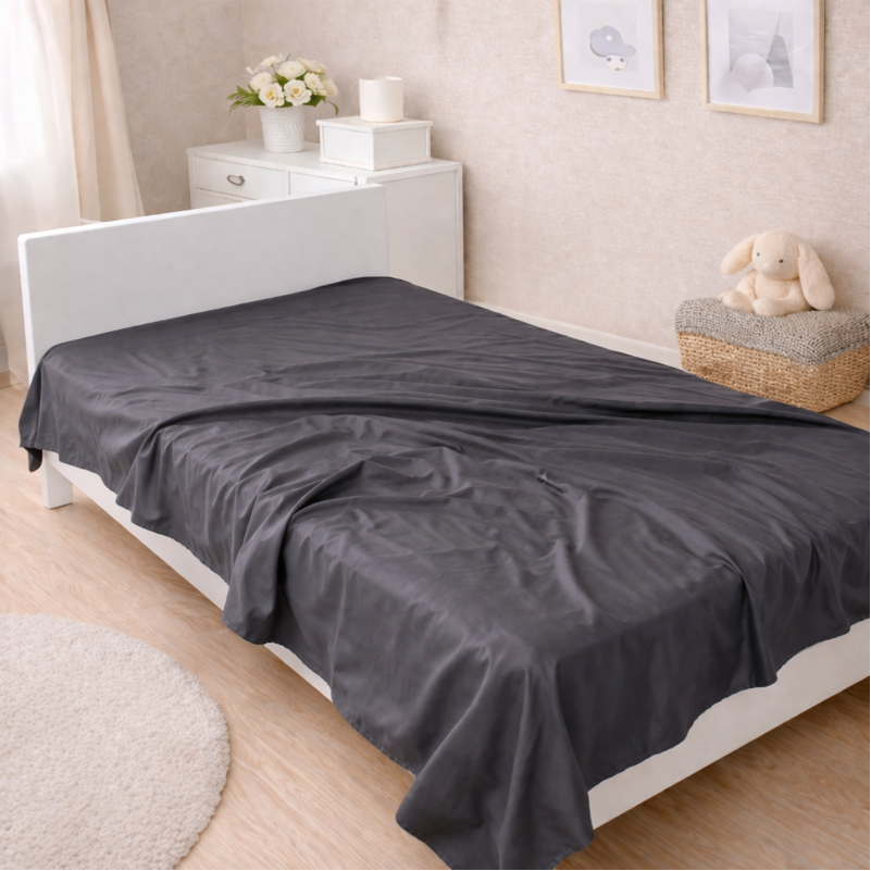 Комплект постельного белья Сатин JUNIOR 0240 Iron grey - 6