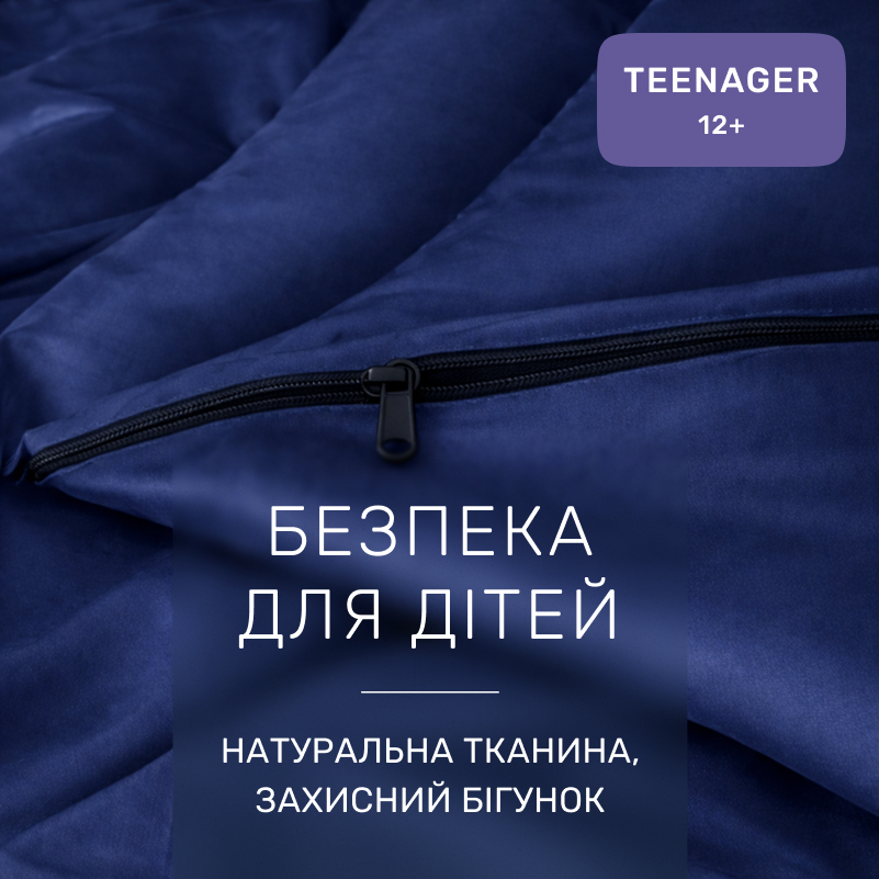 Комплект постельного белья Сатин TEENAGER Satin Stripe 30-0021 Dark Blue - 2
