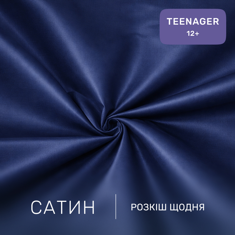 Комплект постельного белья Сатин TEENAGER Satin Stripe 30-0021 Dark Blue - 1