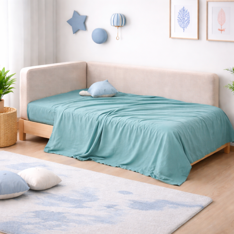 Комплект постельного белья Сатин JUNIOR Satin Light Pro 10-015 Sea wave - 5