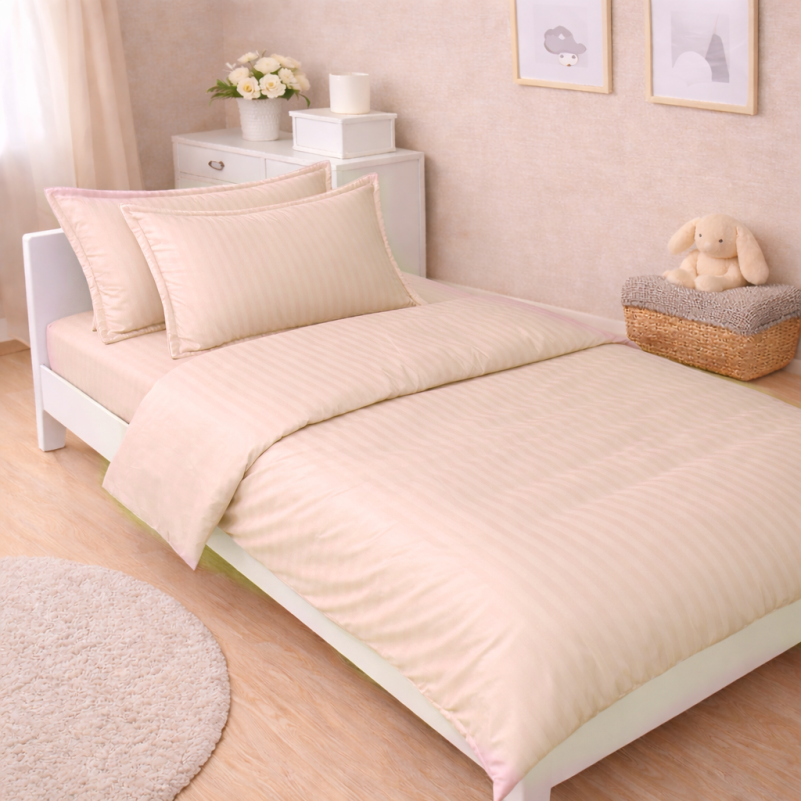 Комплект постельного белья Сатин JUNIOR Satin Stripe 30-0004 Cream