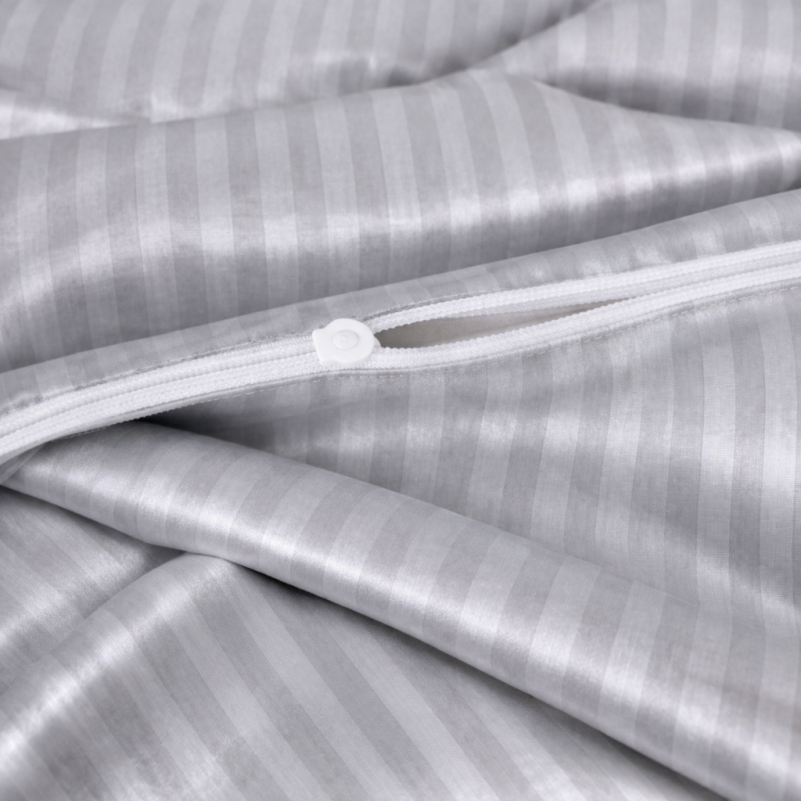 Комплект постельного белья Сатин JUNIOR Satin Stripe 30-0010 Light Gray - 8