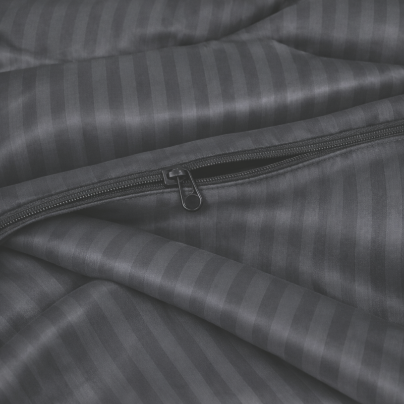Комплект постельного белья Сатин JUNIOR Satin Stripe 30-0012 Dark Gray - 7