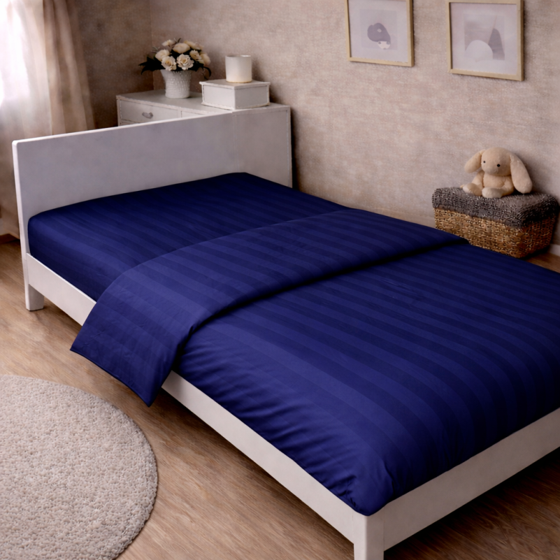 Комплект постельного белья Сатин JUNIOR Satin Jacquard Blu sea - 7