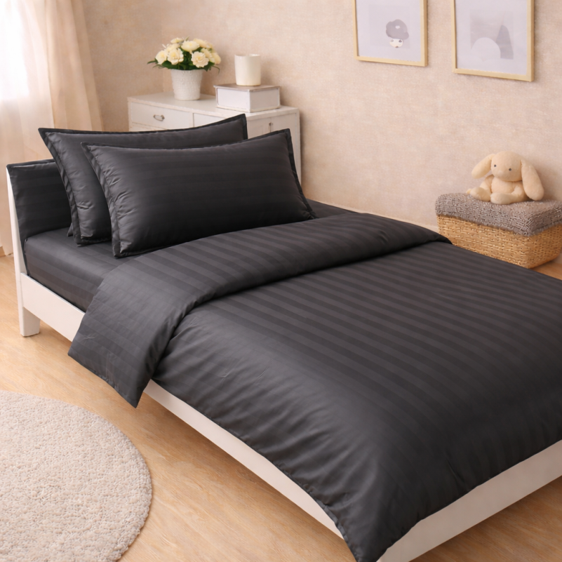 Комплект постельного белья Сатин JUNIOR Satin Jacquard "Graphite"